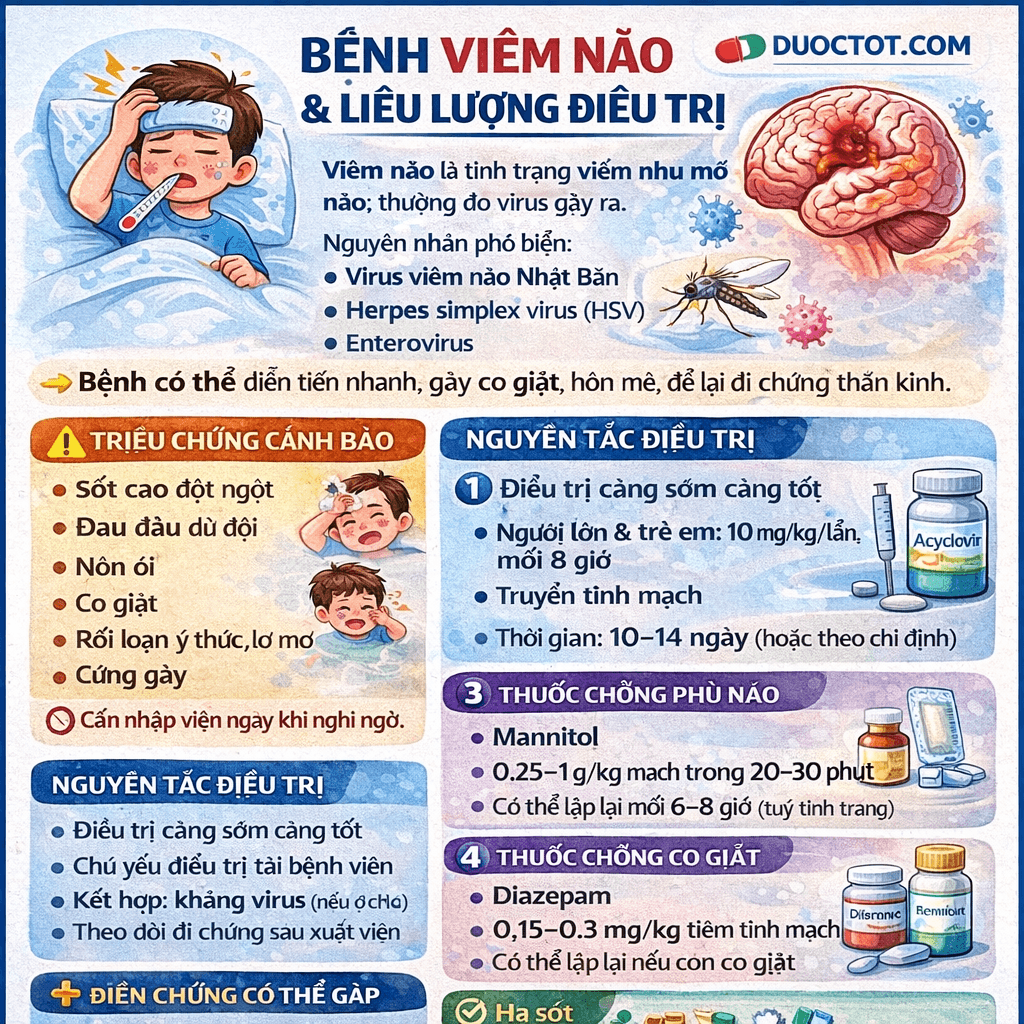 Thuốc điều trị bệnh viêm não